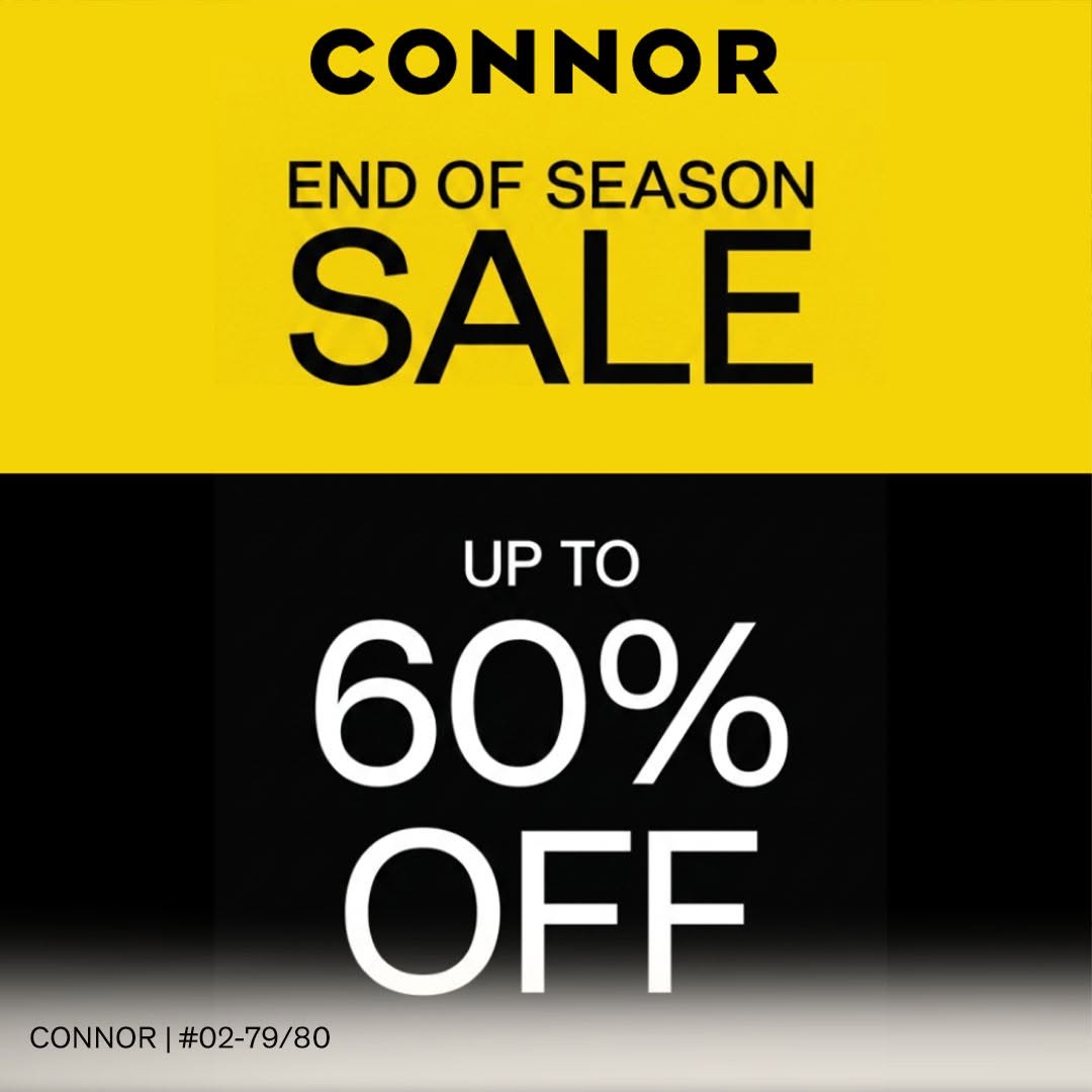 CONNOR end of season sale up to 60% off