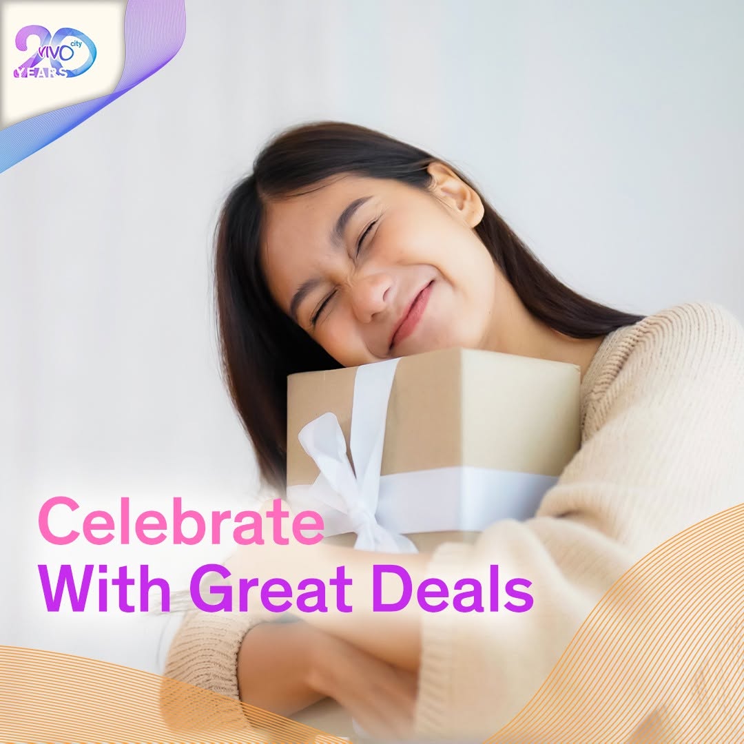 VivoCity Celebrate With Great Deals gift box marking 20 years at VivoCity
