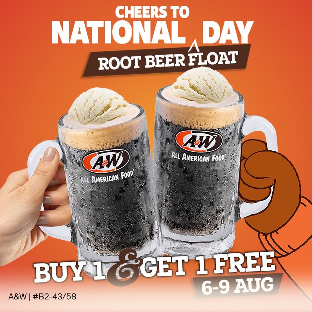 A&W Root Beer Float BOGO promotion