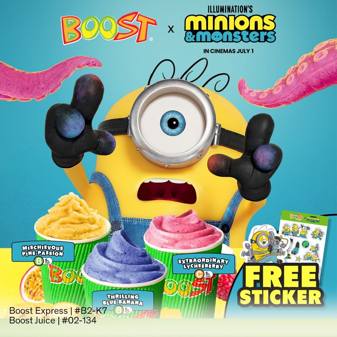 Boost x Minions and Monsters ice cream cups