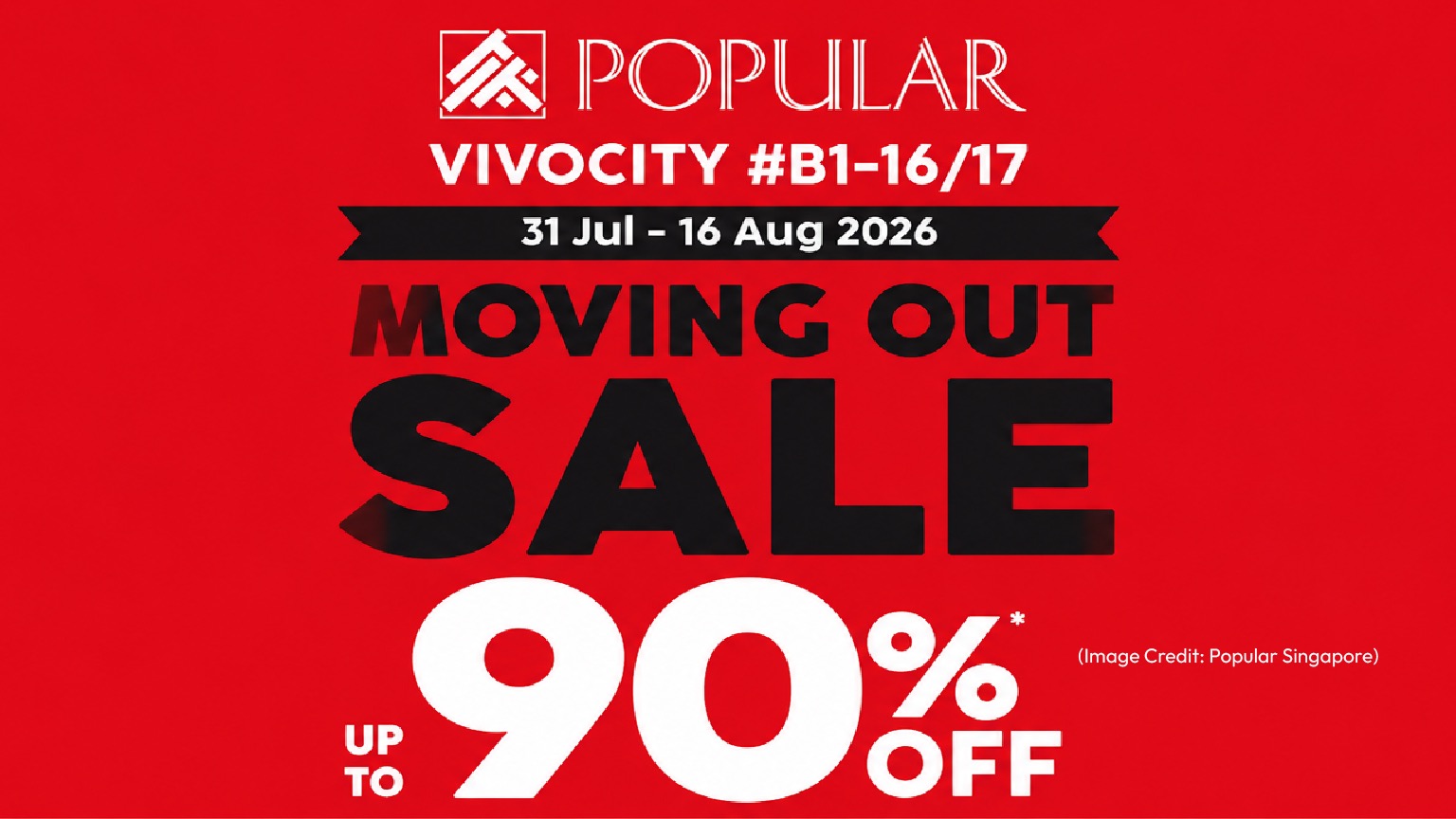 POPULAR VivoCity Moving Out Sale Up to 90 Percent Off Books Stationery and Tech
