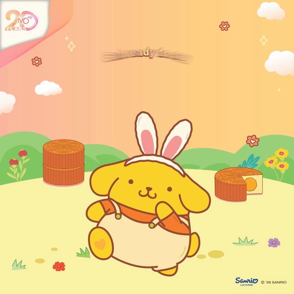 Pompompurin meet and greet at VivoCity