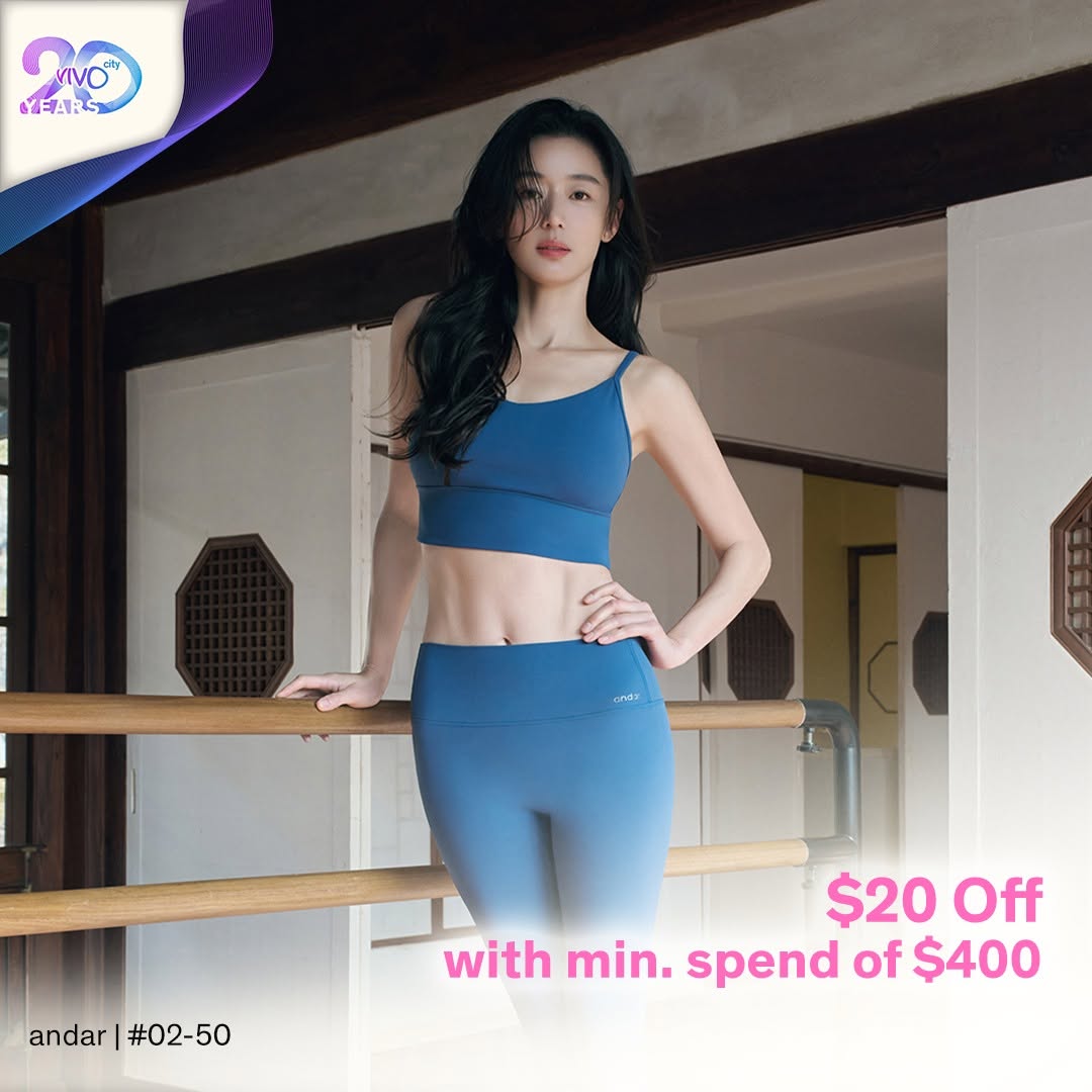 andar activewear $20 off promotion at VivoCity