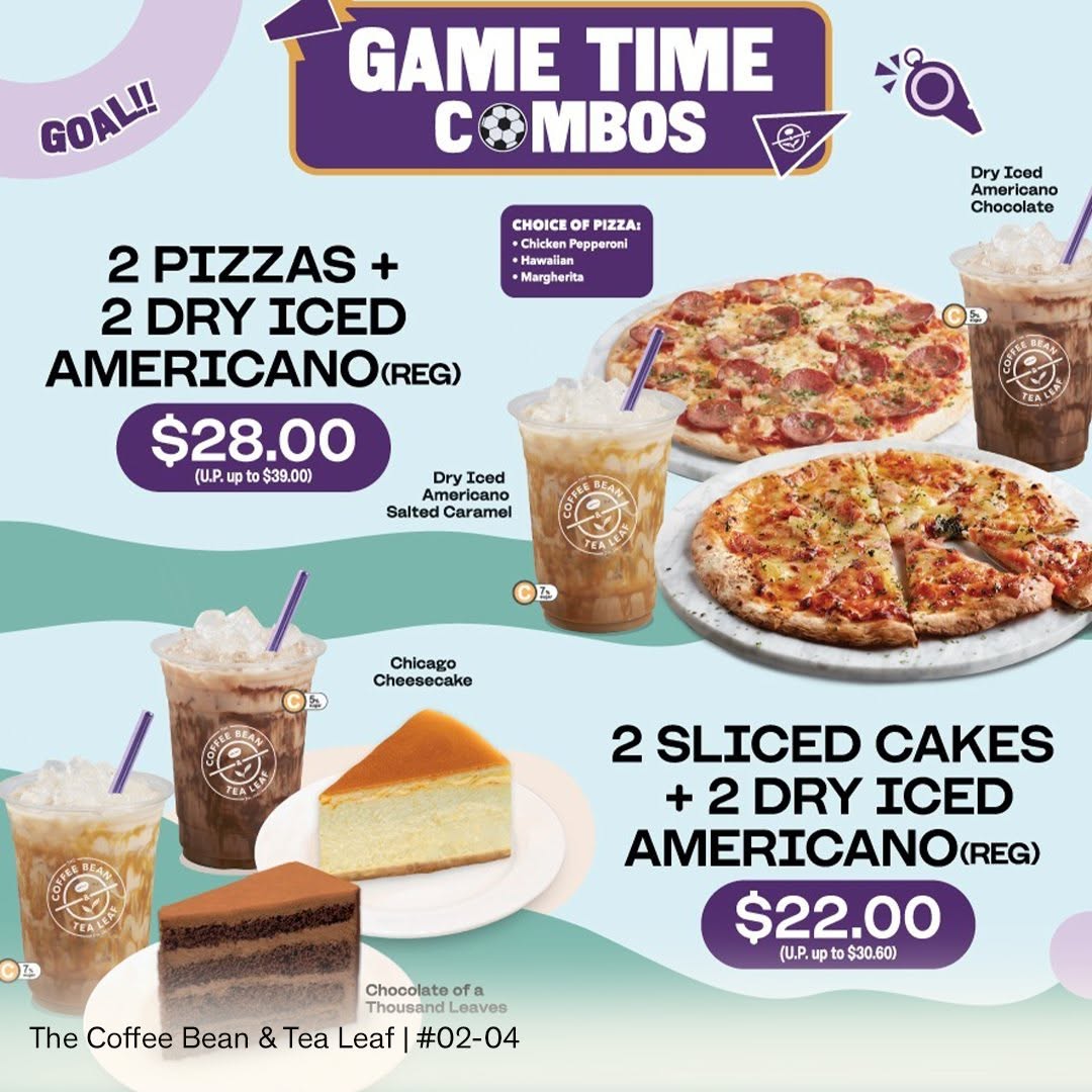 The Coffee Bean and Tea Leaf combo deals at VivoCity