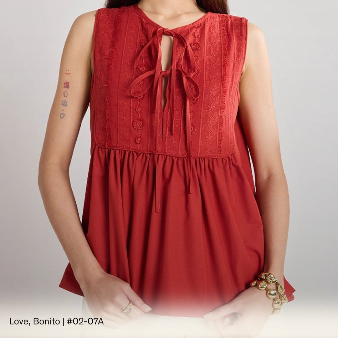 Love, Bonito red blouse at VivoCity