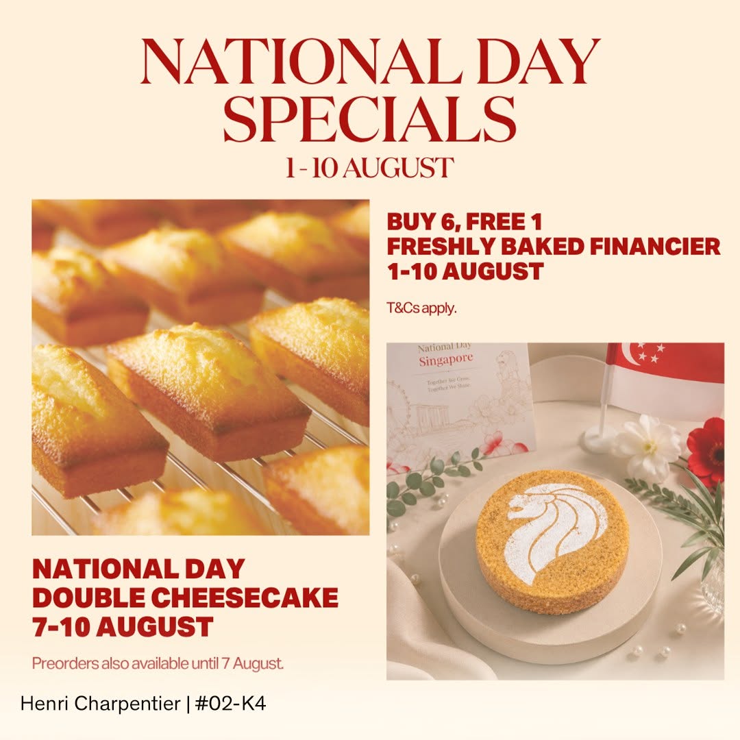 Henri Charpentier financier and cheesecake deals