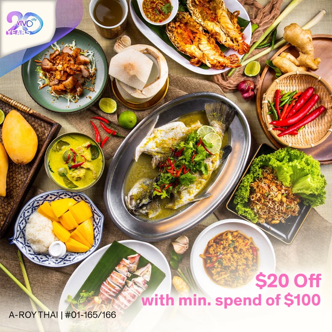 A-ROY THAI $20 off promotion at VivoCity