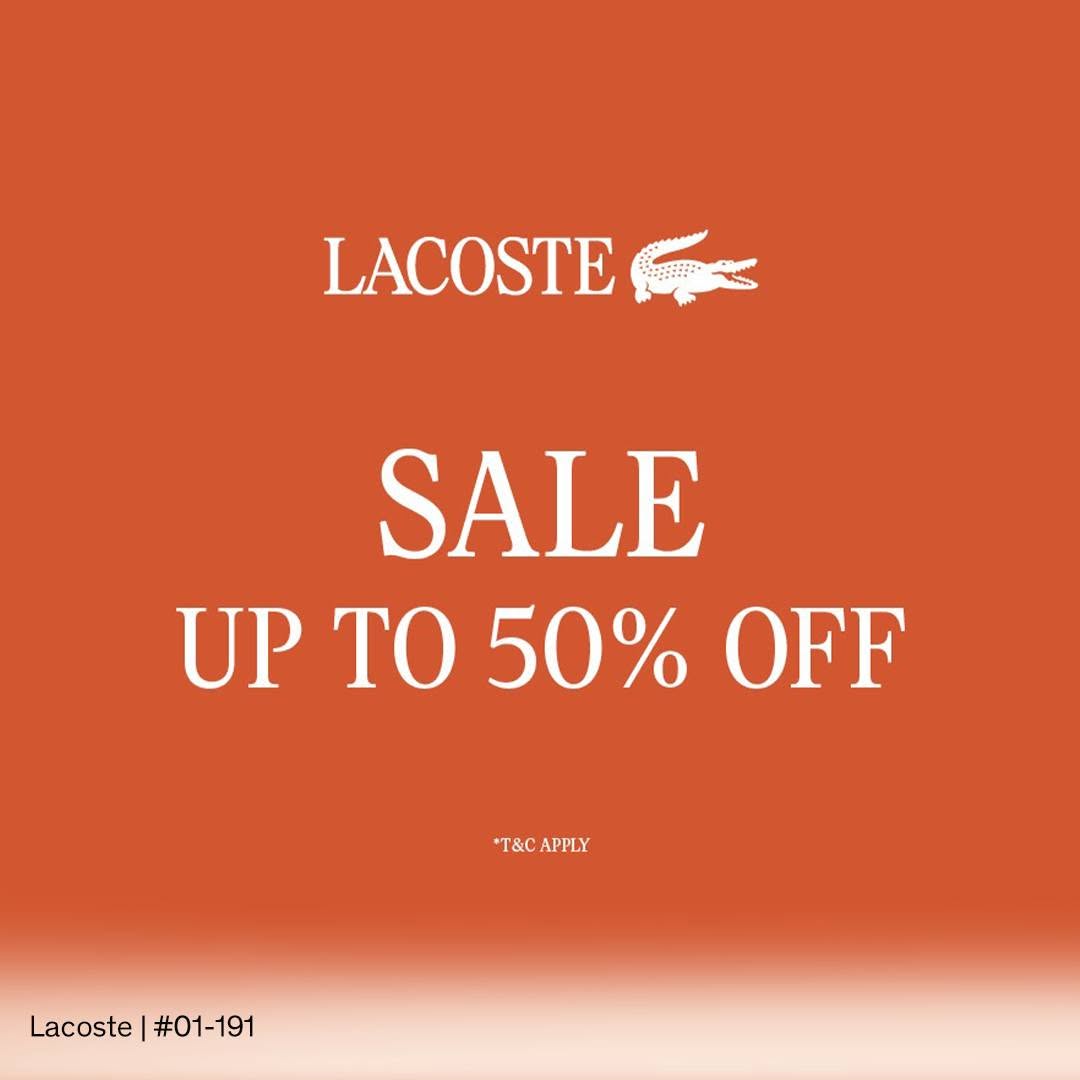 Lacoste sale up to 50% off