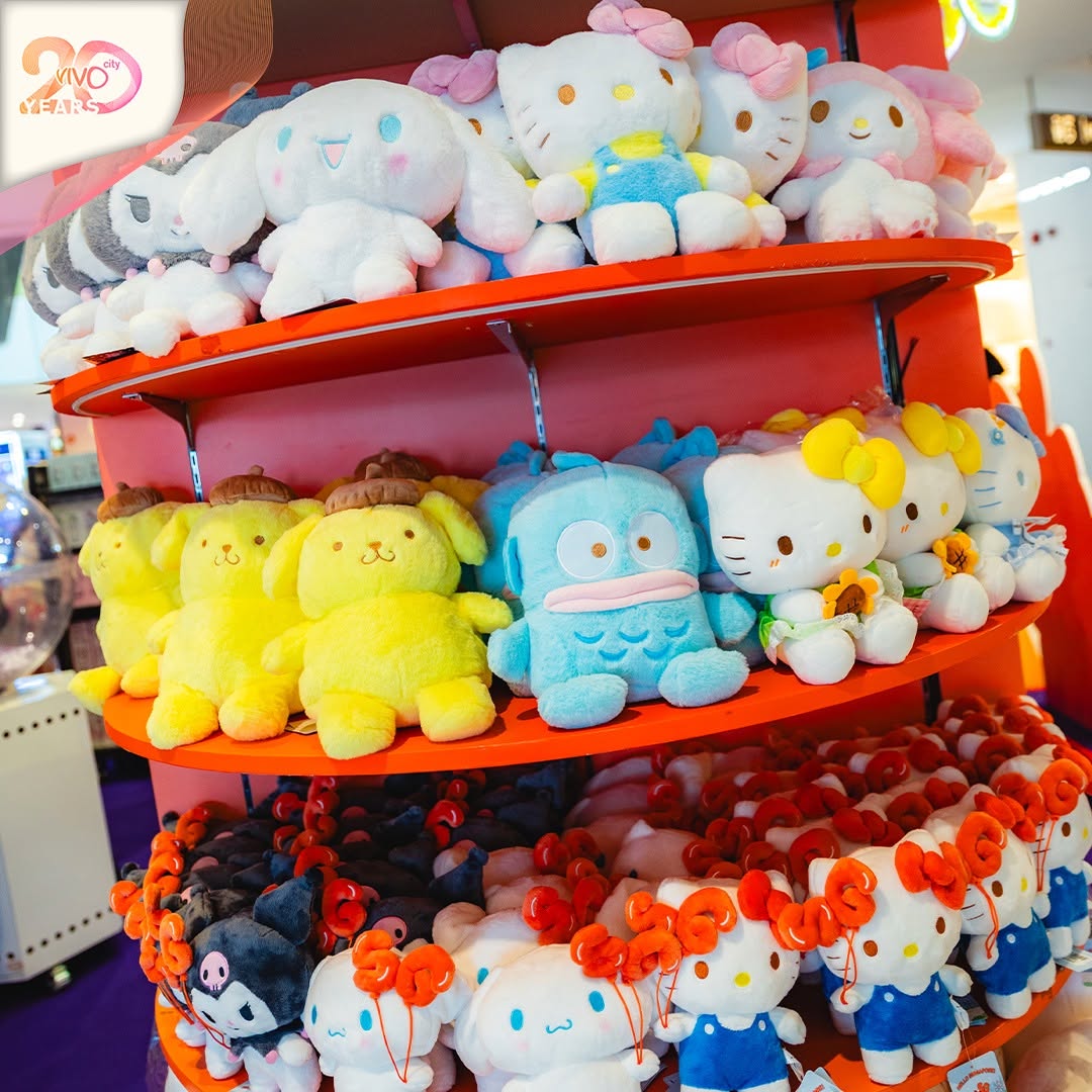 Sanrio plush toys on display at VivoCity pop-up