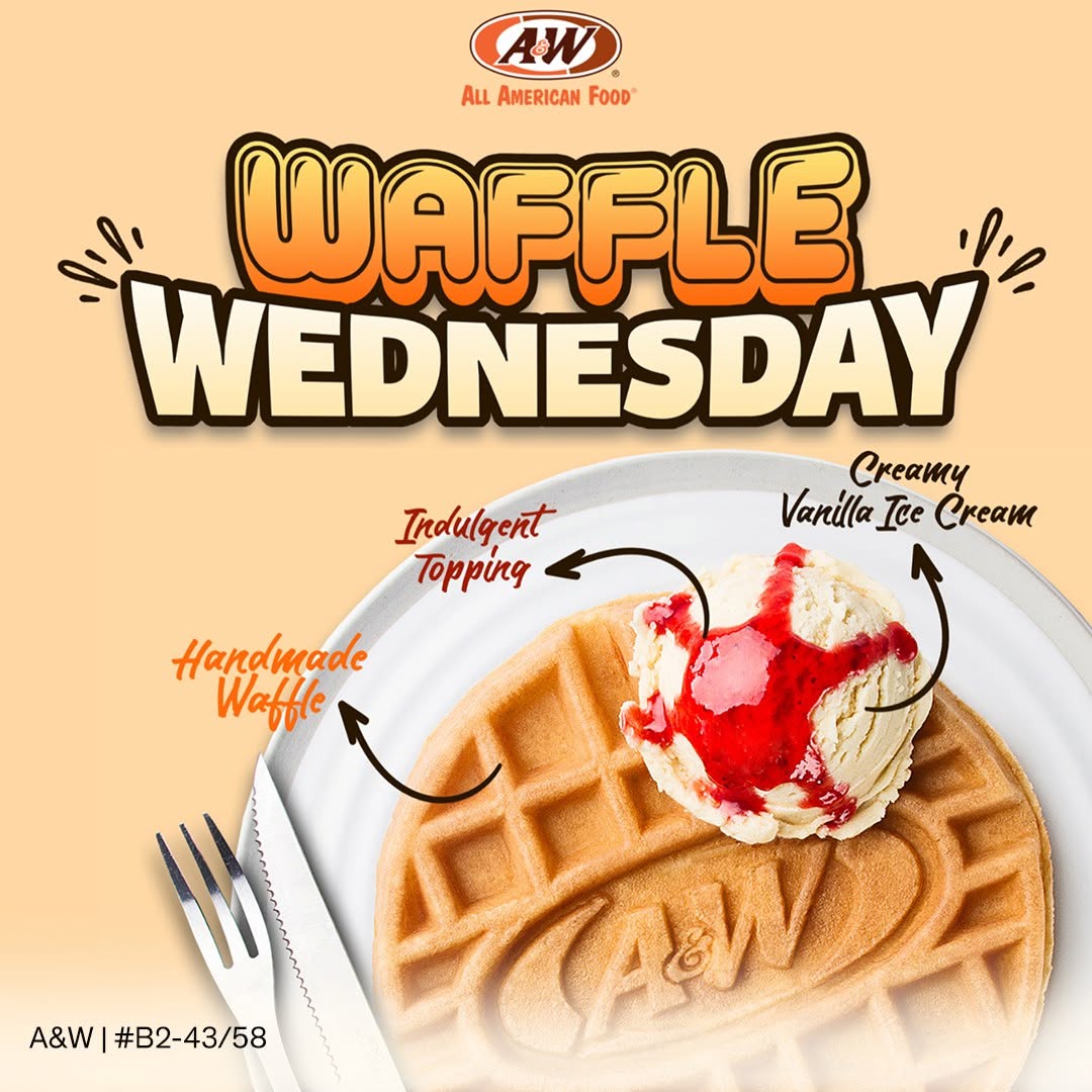 A&W Waffle Wednesday promotion