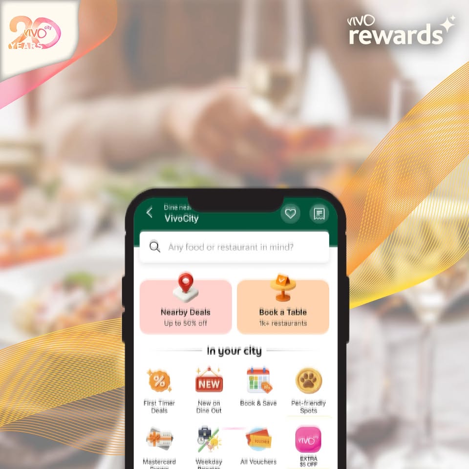 Grab Dine Out Offers Up to 30% Off at VivoCity Restaurants