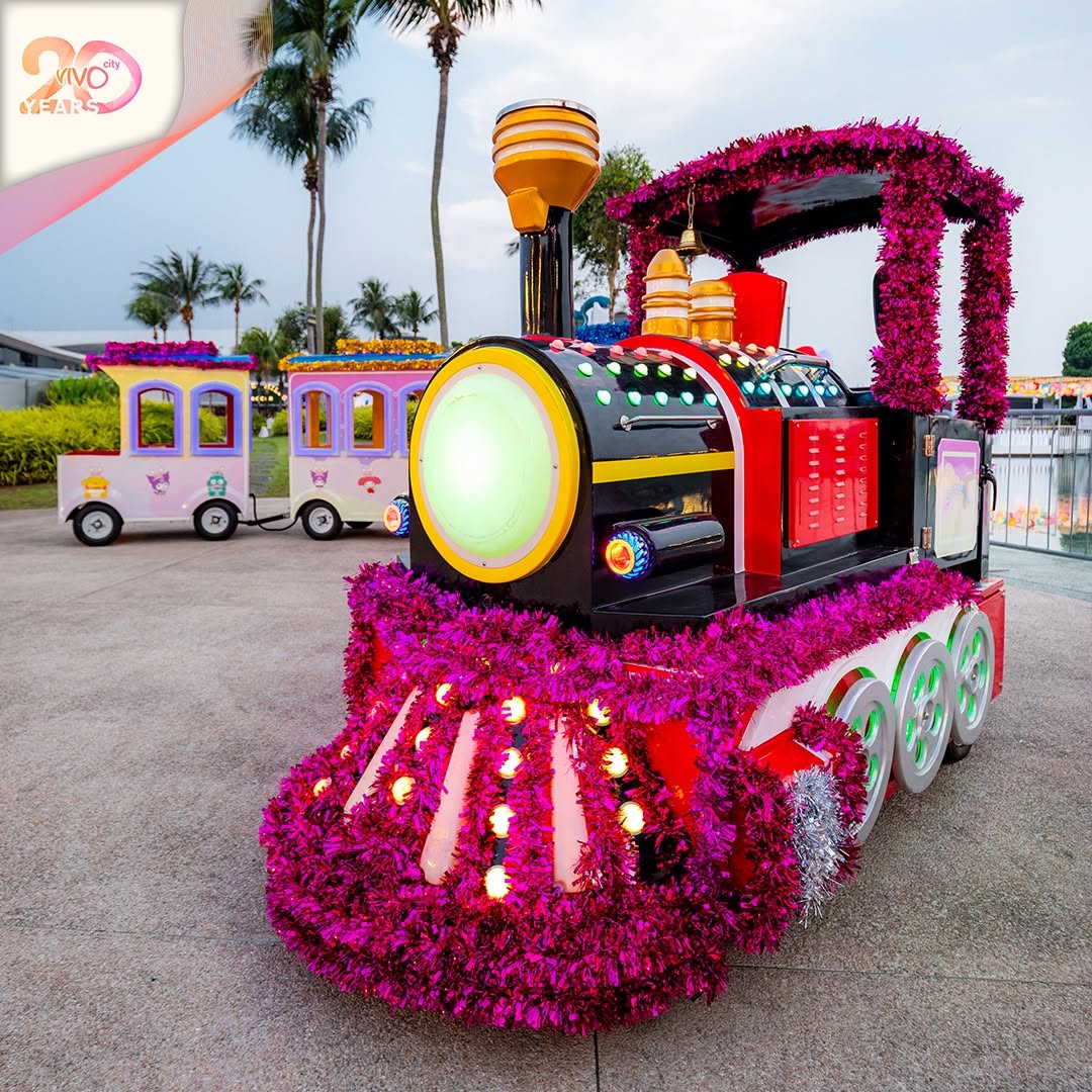 Kuromi Carnival Kingdom trackless mini train at VivoCity