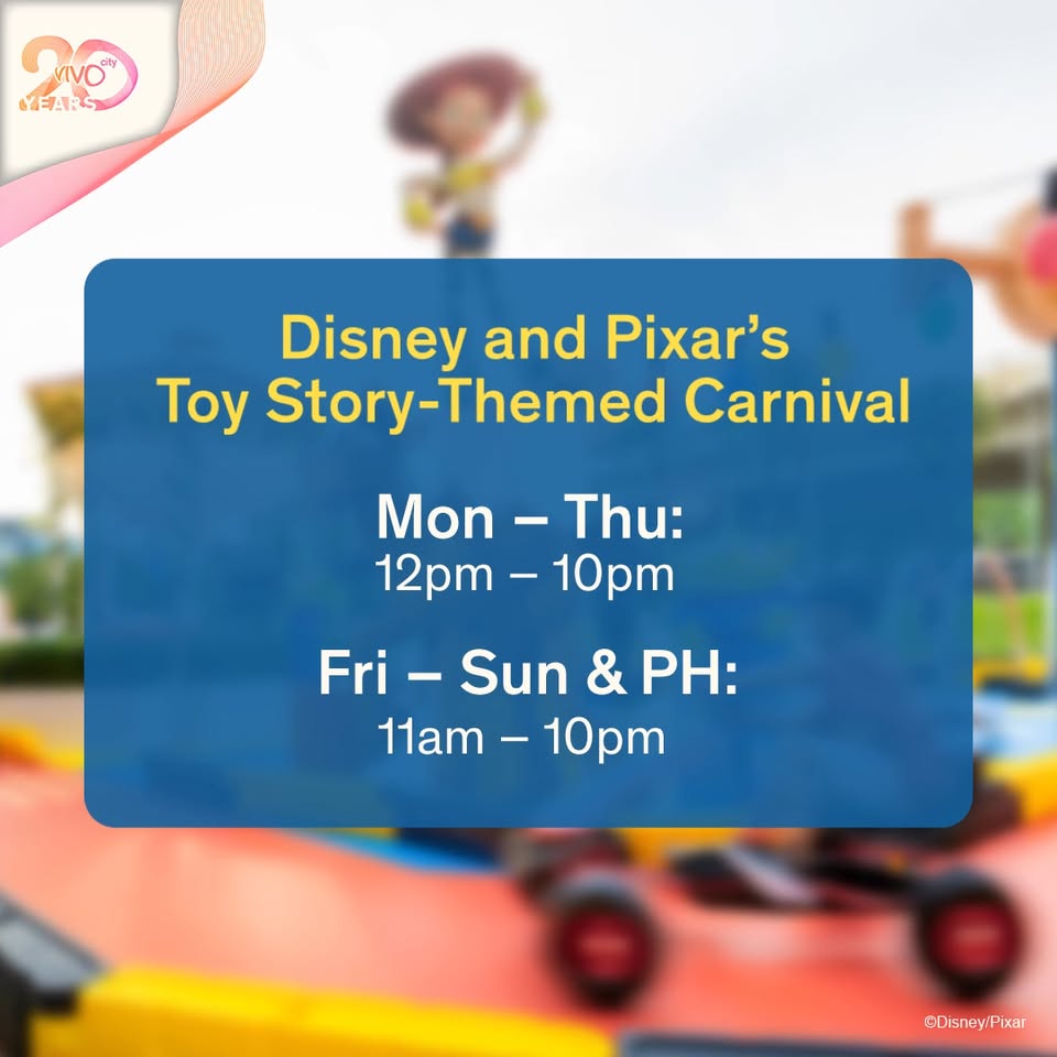 Toy Story Carnival at VivoCity Extends Hours and Adds Extra Rewards