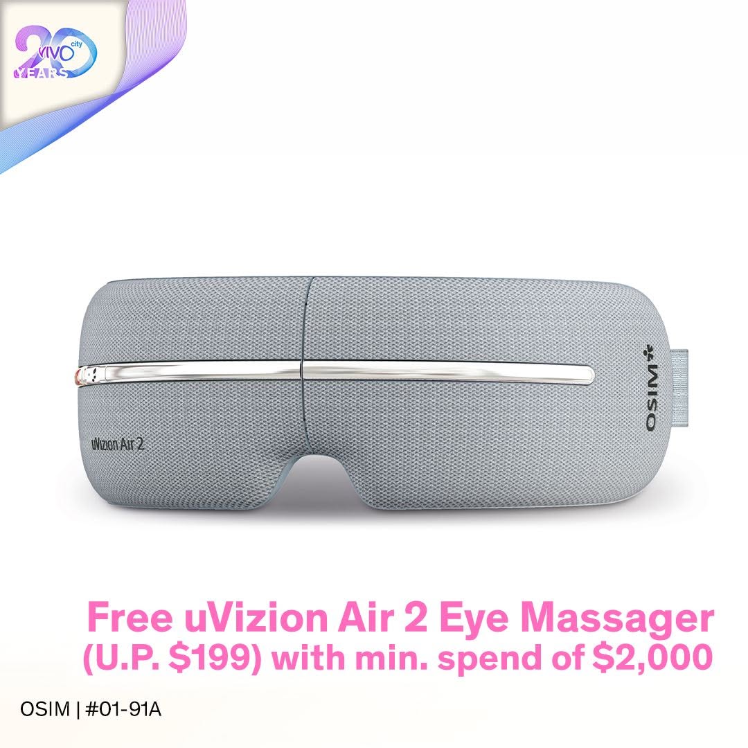 OSIM free uVizion Air 2 Eye Massager offer at VivoCity