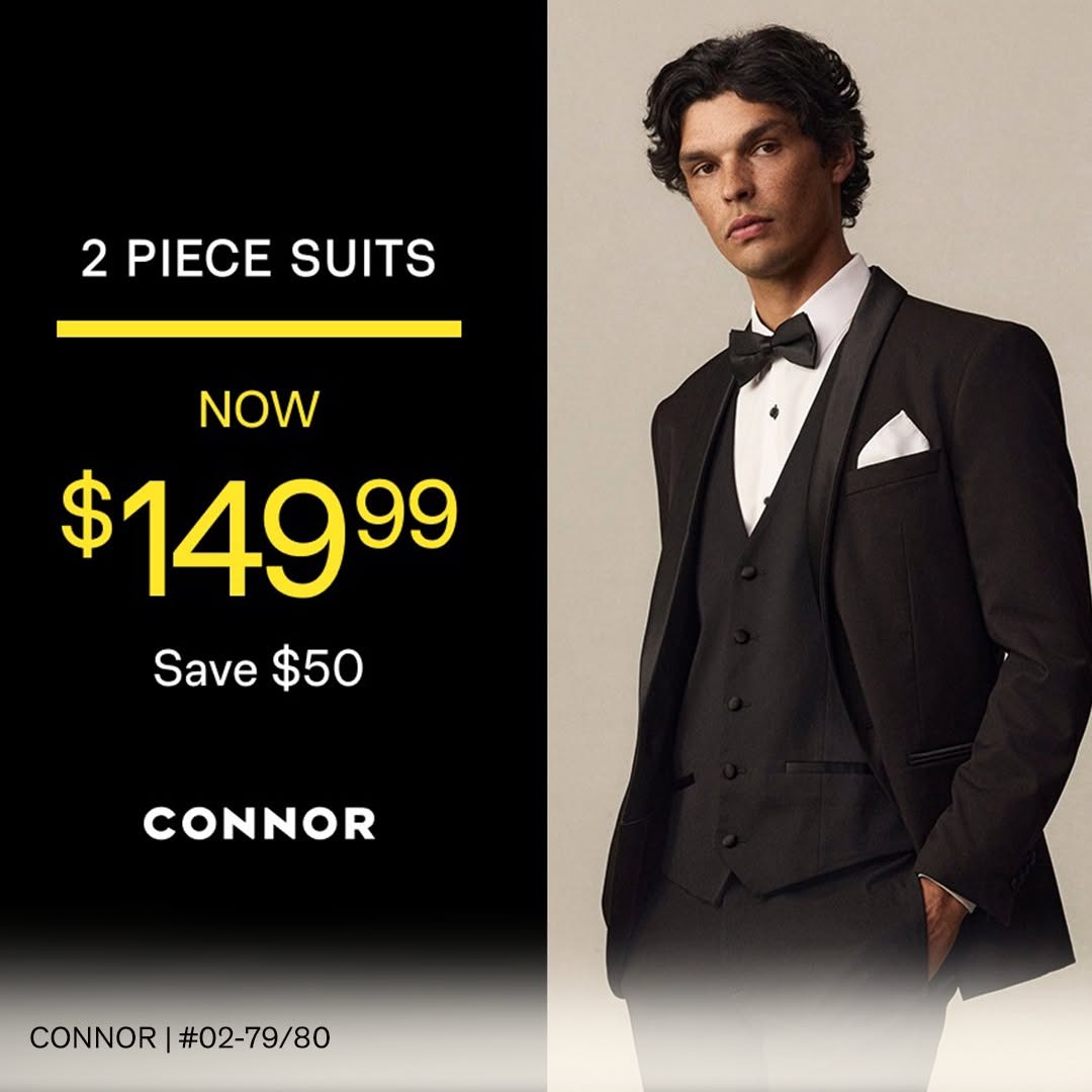 CONNOR 2-piece suit at $149.99