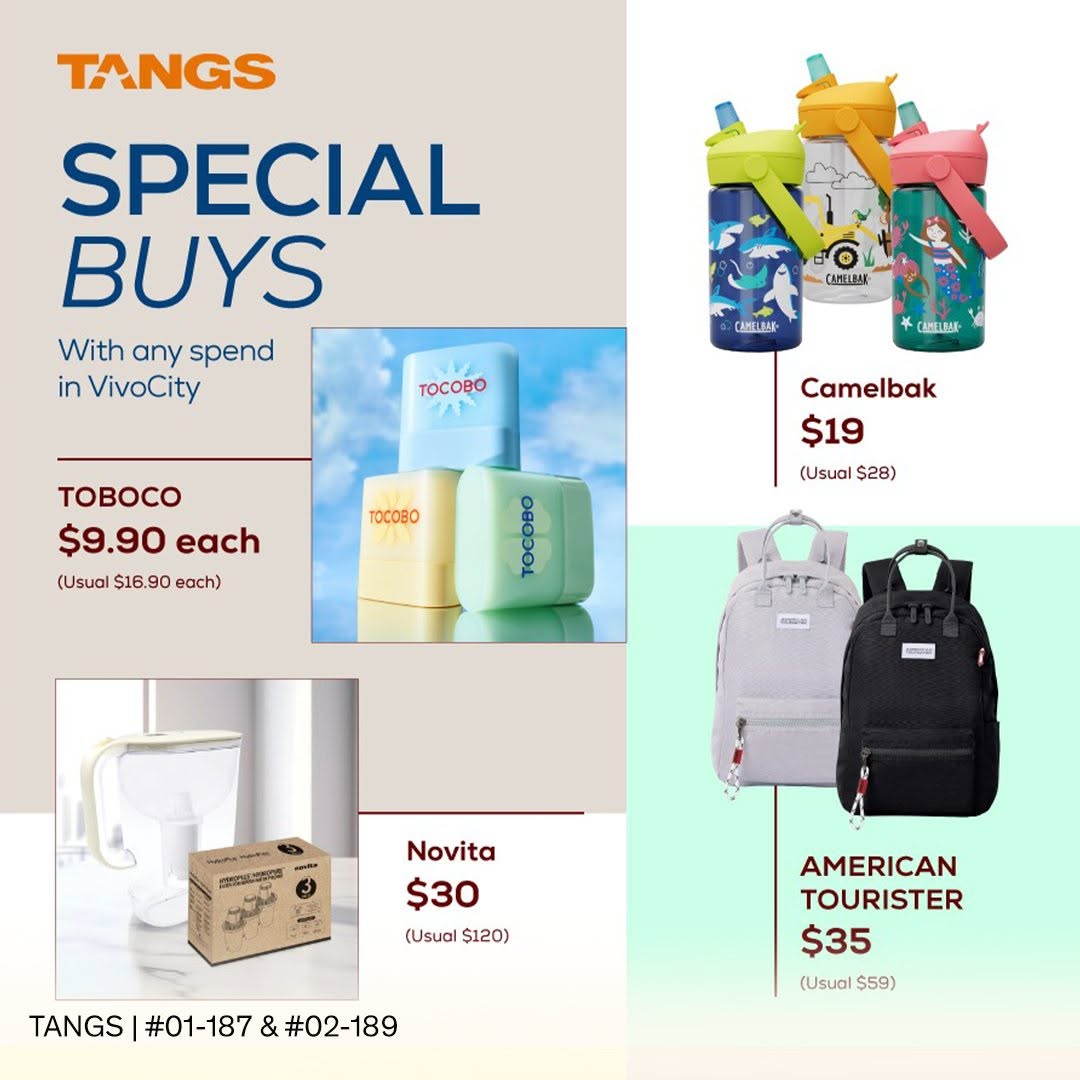 TANGS special buys at VivoCity with any spend