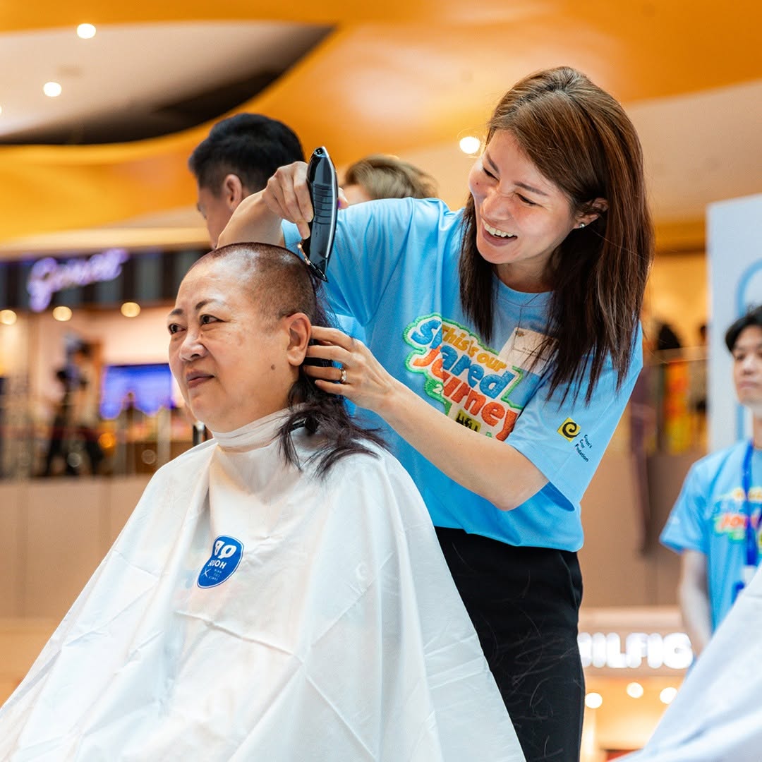 Volunteer stylists at Hair for Hope inside VivoCity