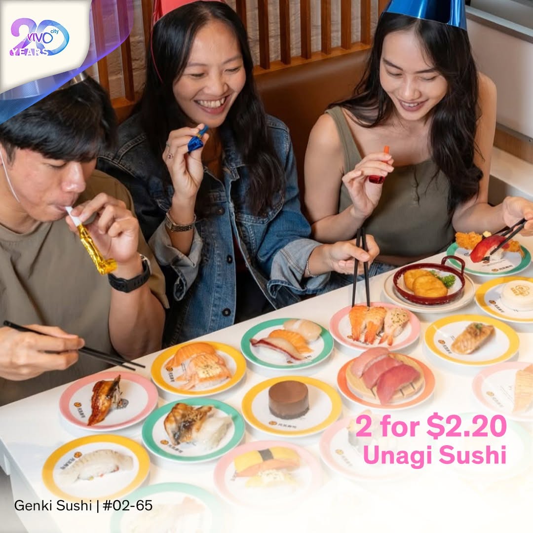 Genki Sushi Unagi Sushi 2 for $2.20 offer