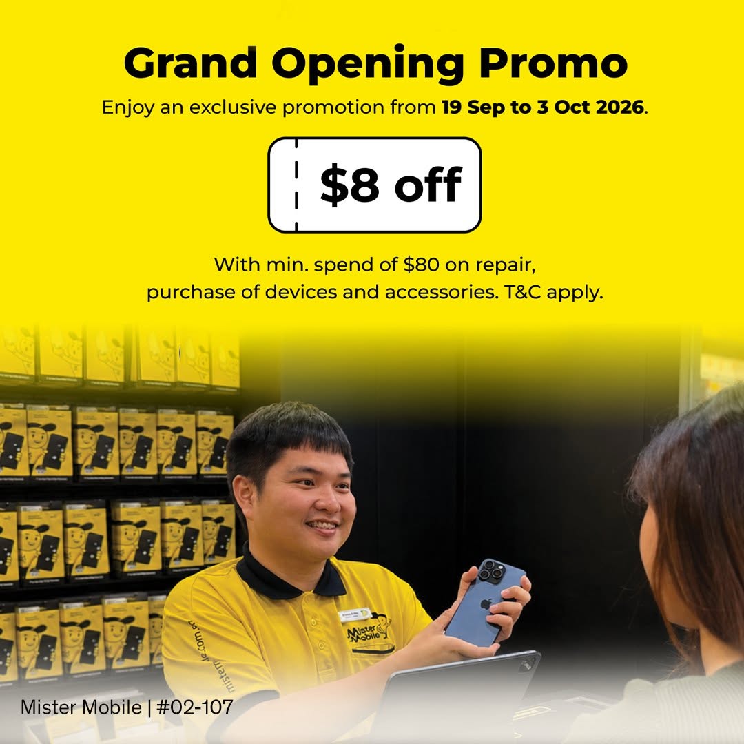 Mister Mobile grand opening promo at VivoCity