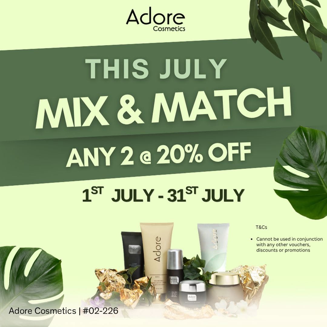 Adore Cosmetics Mix and Match promotion at VivoCity