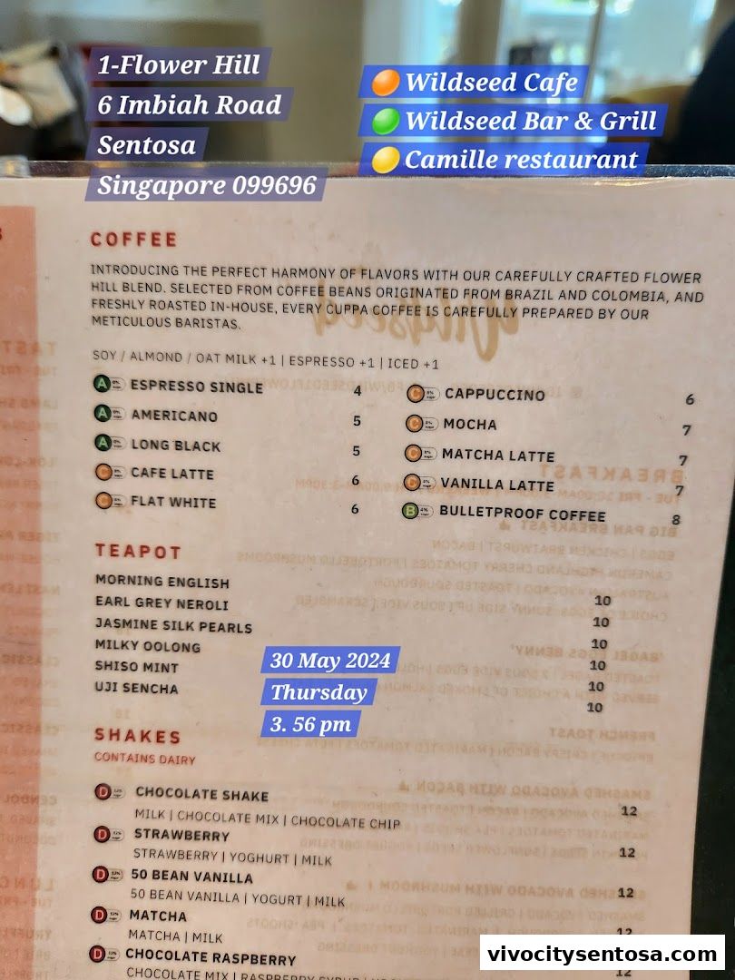 Menu page for 1-Flowerhill
