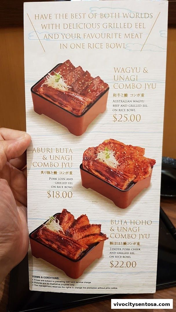 Menu page for Aburi-EN VivoCity