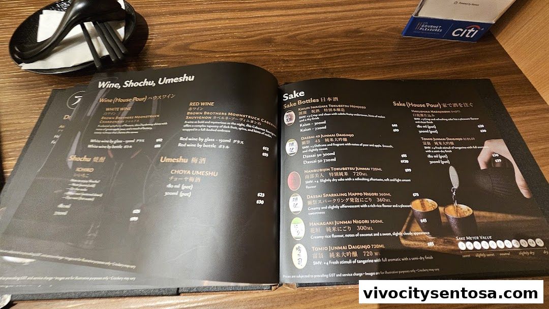 Menu page for Aburi-EN VivoCity