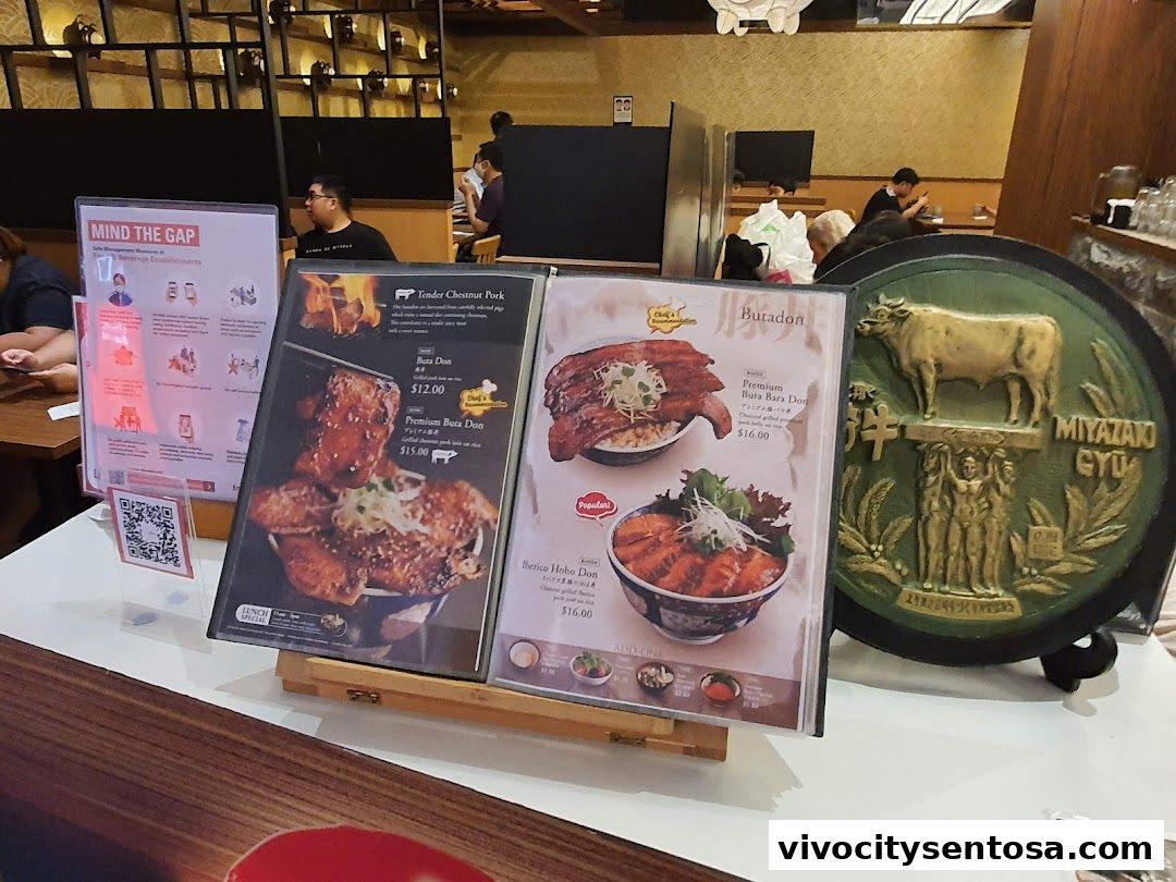 Menu page for Aburi-EN VivoCity