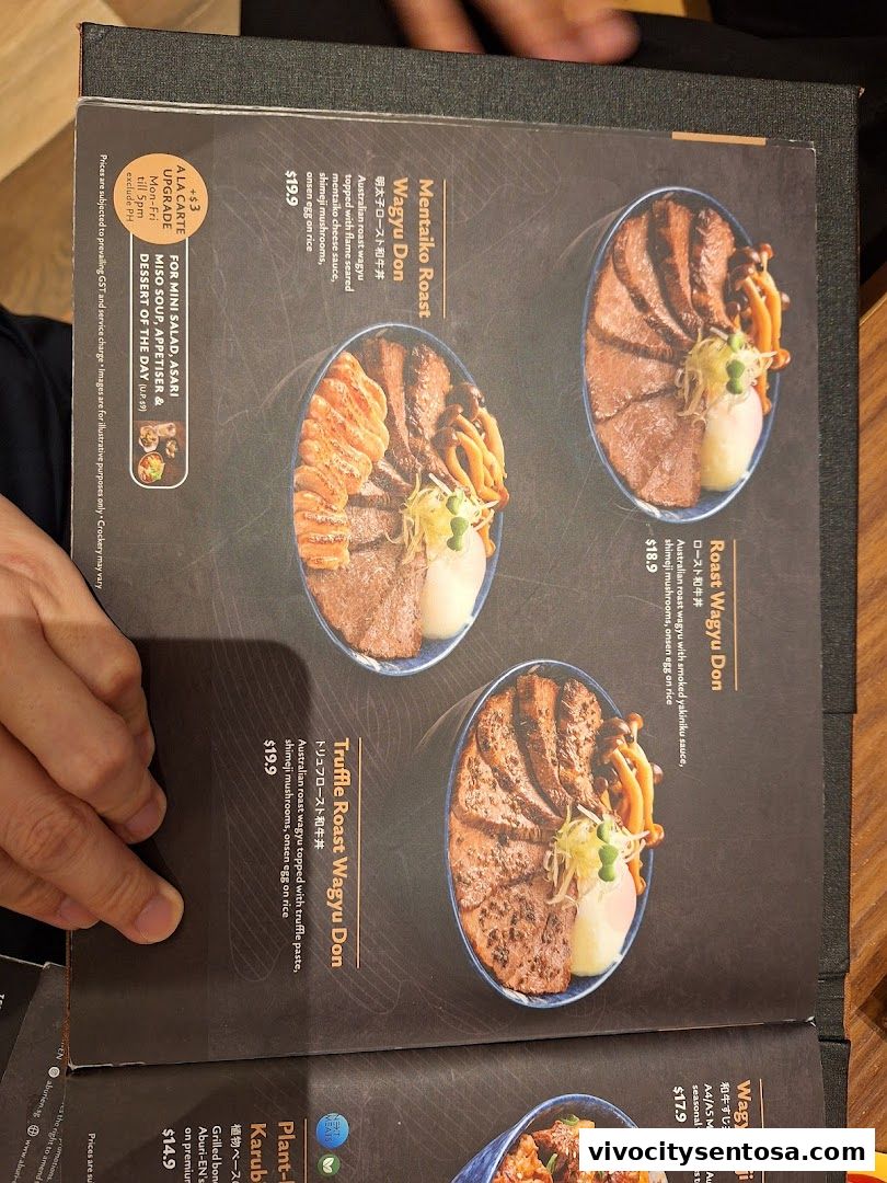 Menu page for Aburi-EN VivoCity