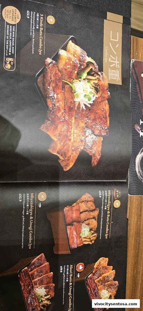 Menu page for Aburi-EN VivoCity