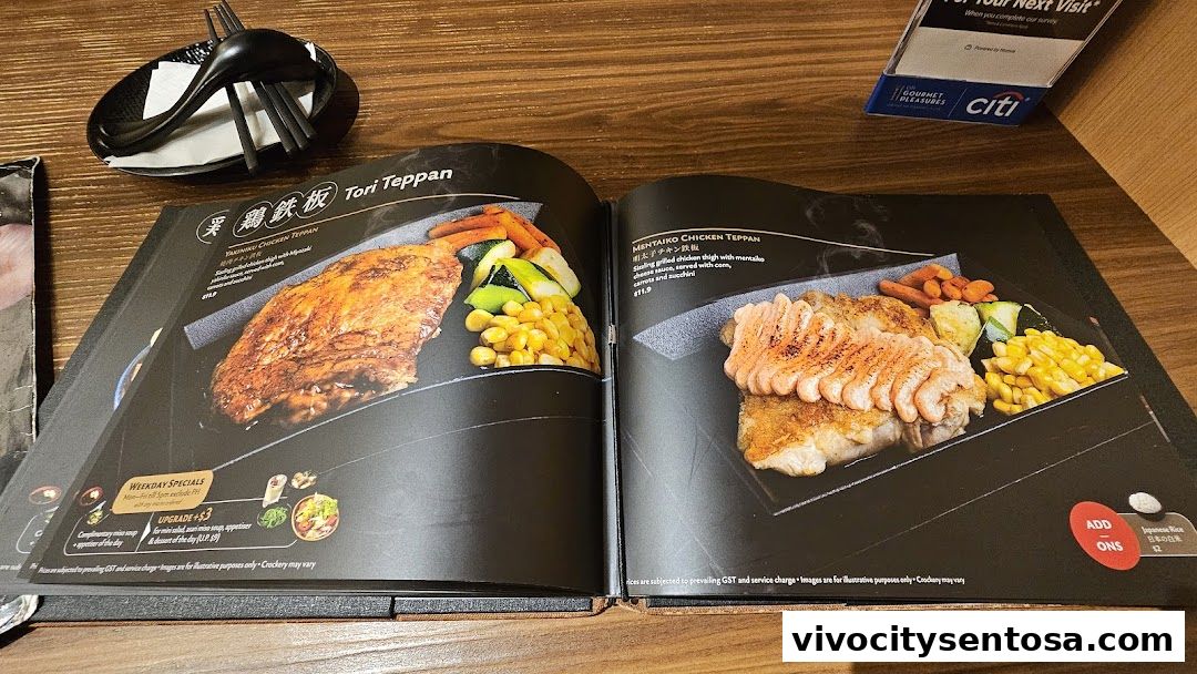 Menu page for Aburi-EN VivoCity