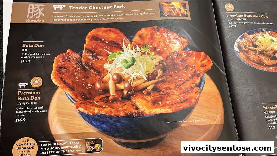 Menu page for Aburi-EN VivoCity