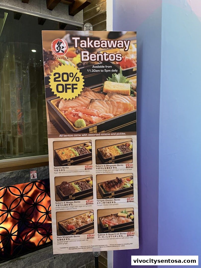 Menu page for Aburi-EN VivoCity