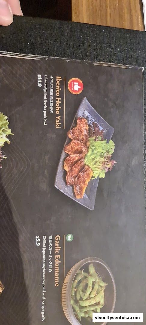 Menu page for Aburi-EN VivoCity