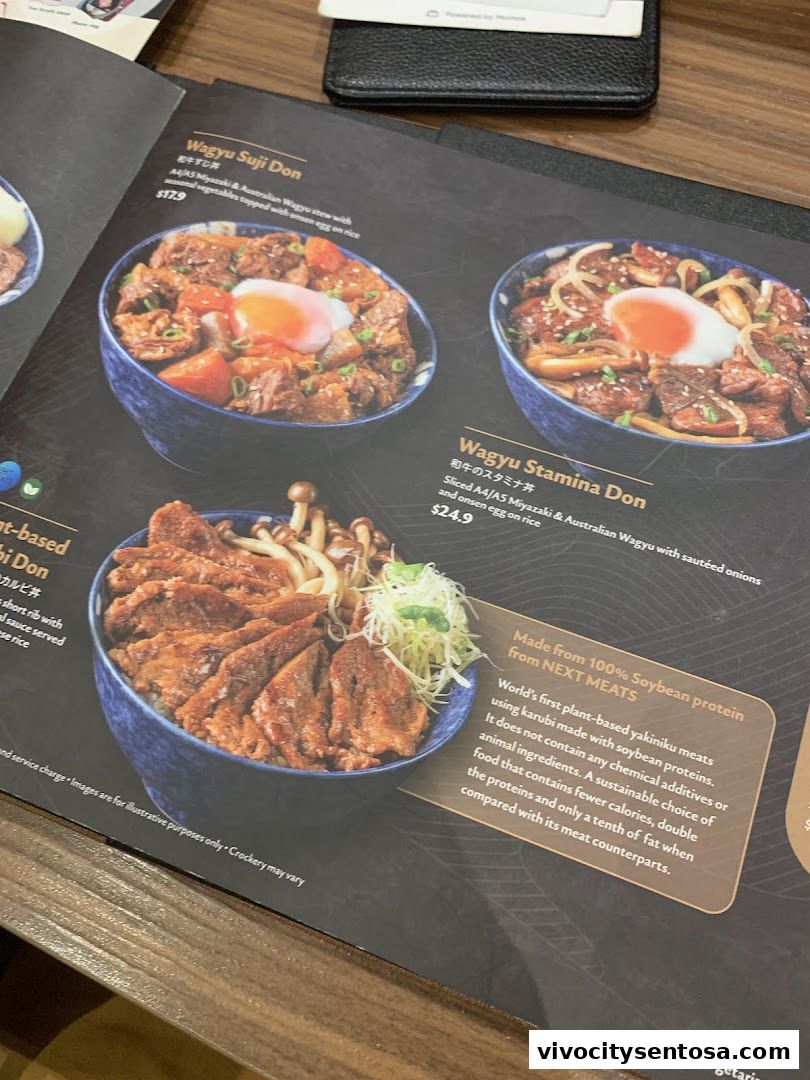 Menu page for Aburi-EN VivoCity