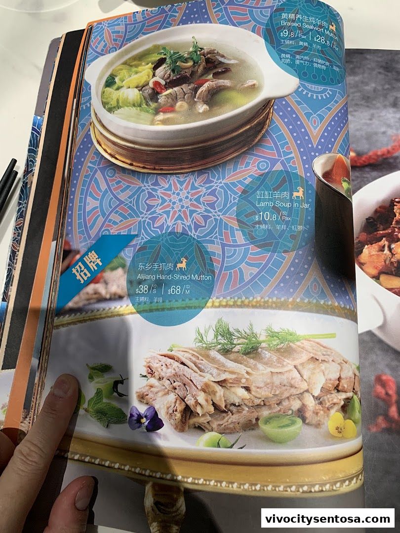 Menu page for Alijiang