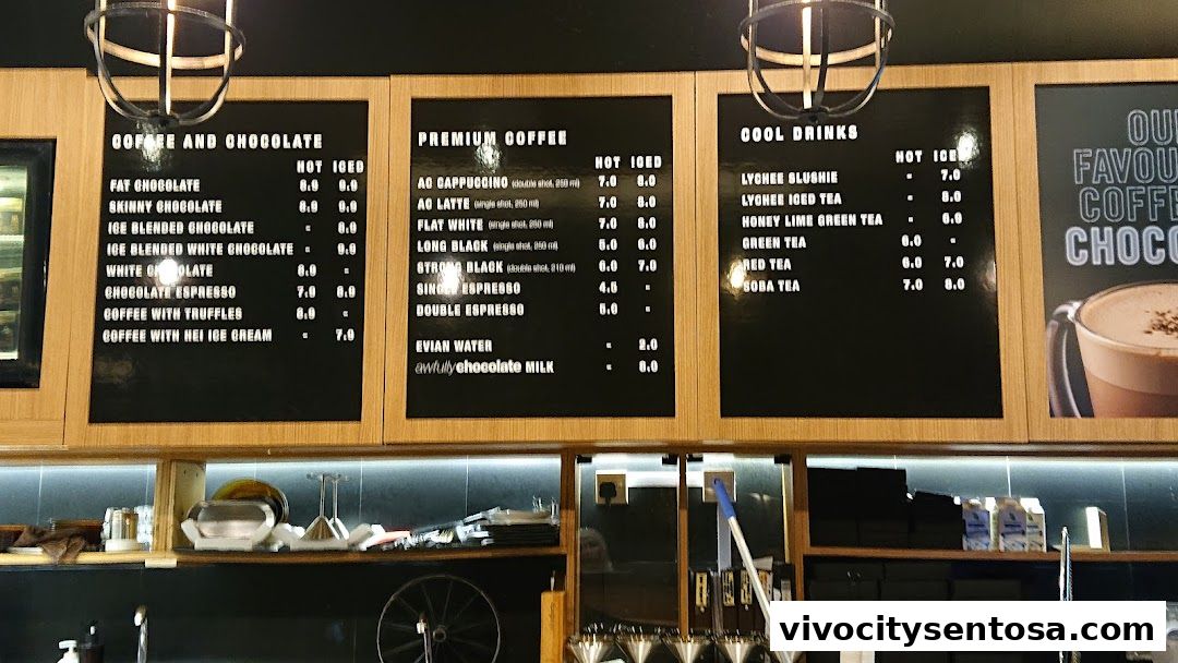Menu page for Awfully Chocolate VivoCity CAFÉ  Bakery, Cake Shop  Birthday Cakes