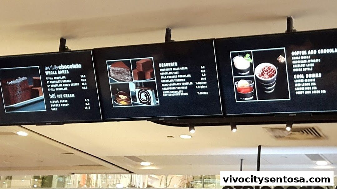 Menu page for Awfully Chocolate VivoCity CAFÉ  Bakery, Cake Shop  Birthday Cakes