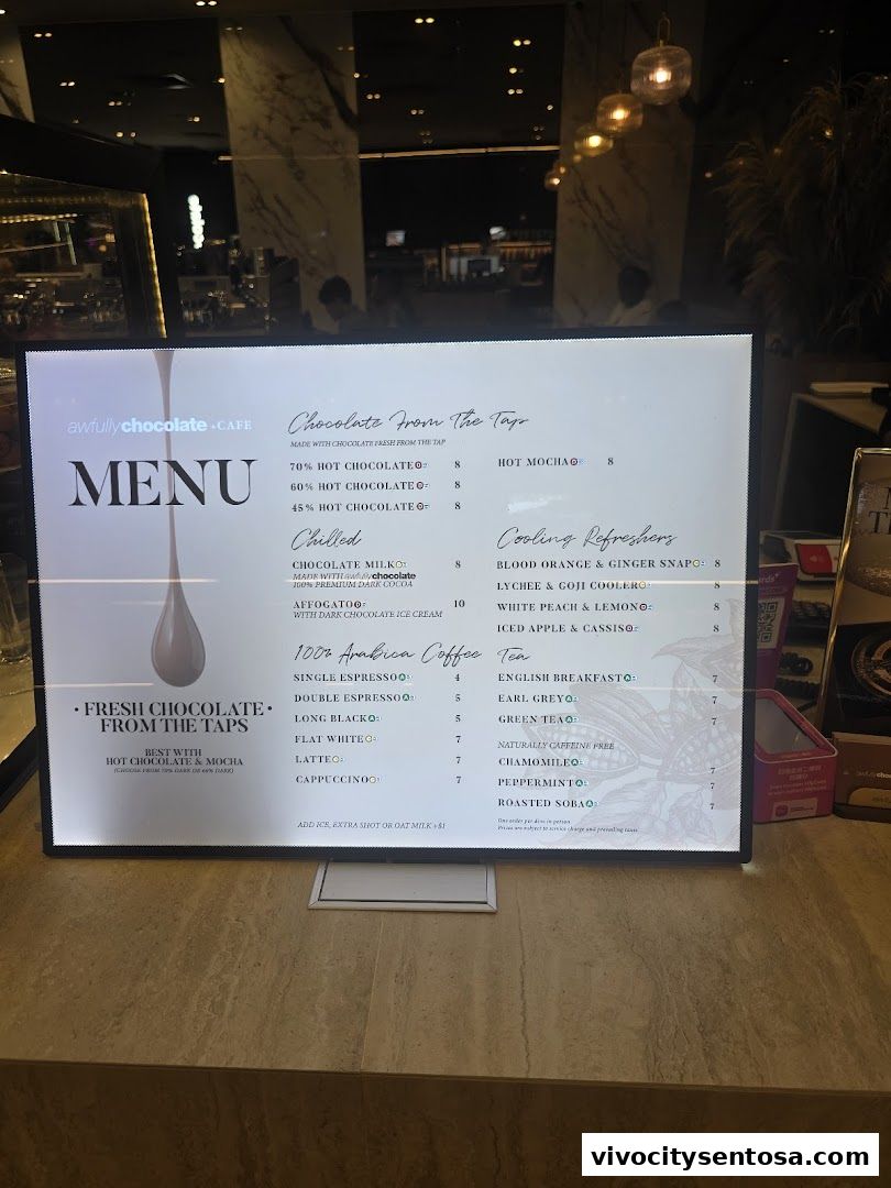 Menu page for Awfully Chocolate VivoCity CAFÉ  Bakery, Cake Shop  Birthday Cakes