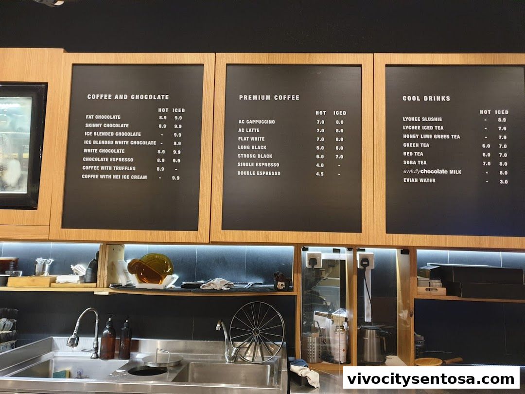 Menu page for Awfully Chocolate VivoCity CAFÉ  Bakery, Cake Shop  Birthday Cakes