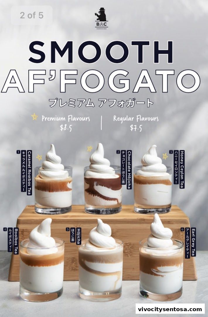Menu page for Baristart Coffee Singapore Sentosa