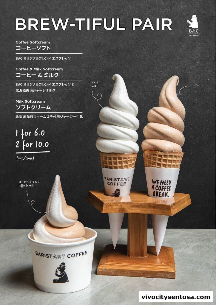 Menu page for Baristart Coffee Singapore Sentosa