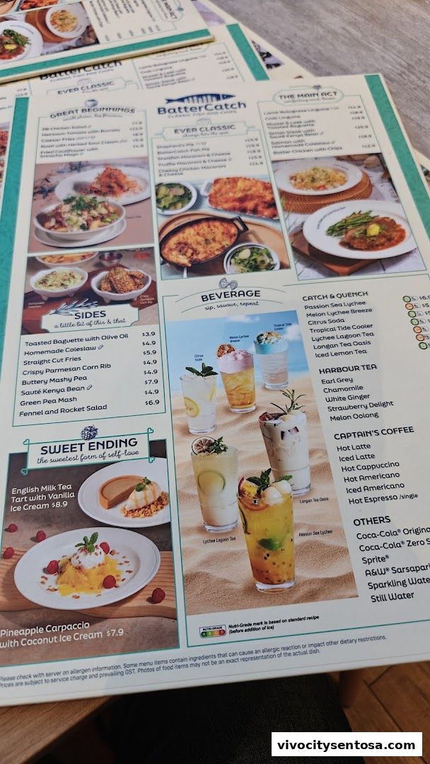 Menu page for BatterCatch - VivoCity