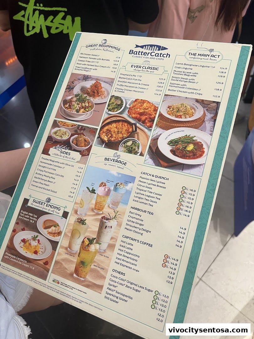 Menu page for BatterCatch - VivoCity