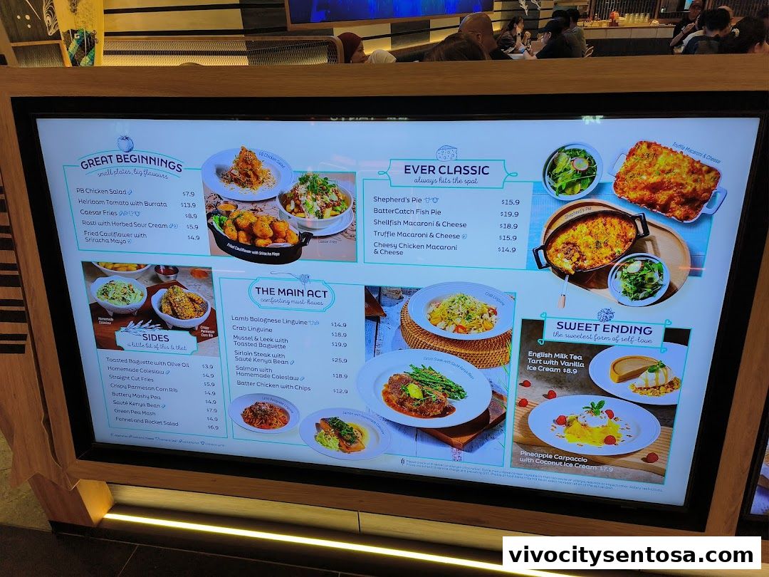 Menu page for BatterCatch - VivoCity