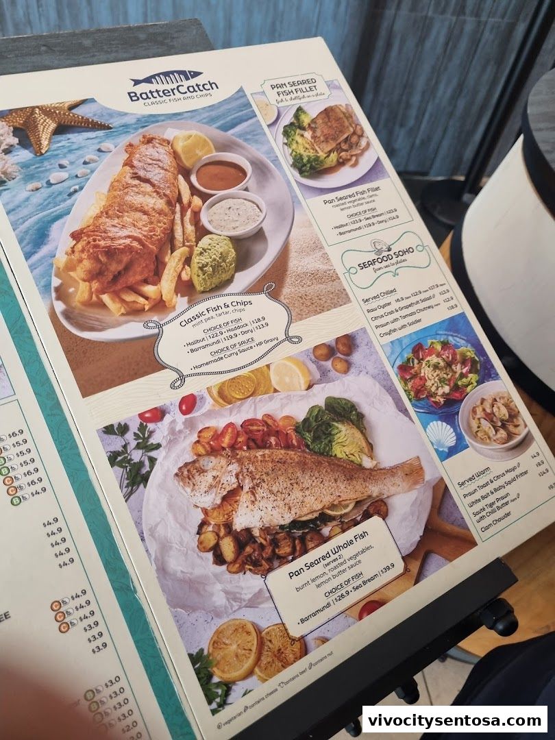 Menu page for BatterCatch - VivoCity