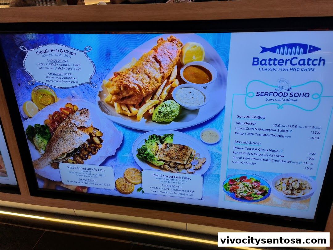 Menu page for BatterCatch - VivoCity