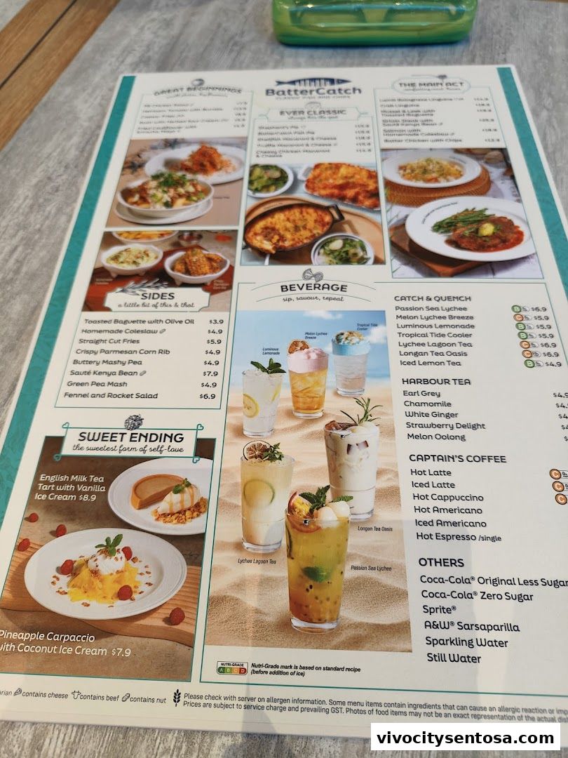 Menu page for BatterCatch - VivoCity