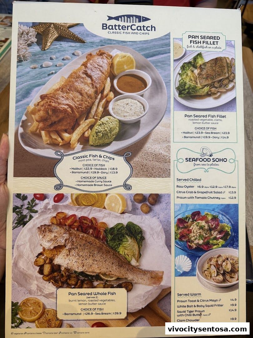 Menu page for BatterCatch - VivoCity
