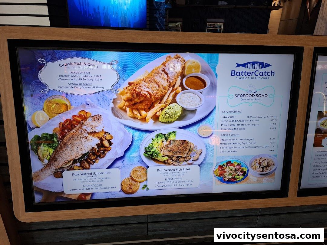 Menu page for BatterCatch - VivoCity